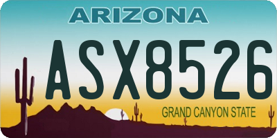 AZ license plate ASX8526