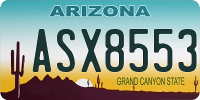 AZ license plate ASX8553