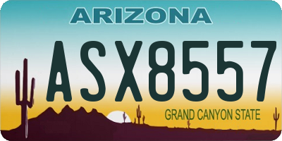 AZ license plate ASX8557