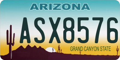 AZ license plate ASX8576