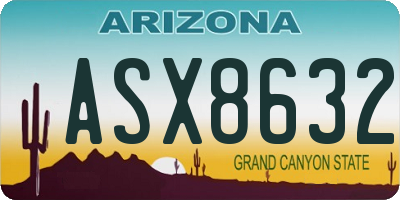 AZ license plate ASX8632