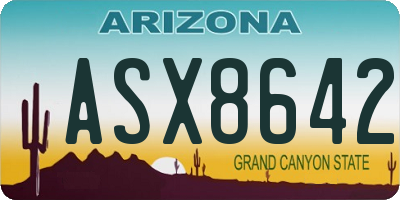 AZ license plate ASX8642