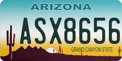 AZ license plate ASX8656