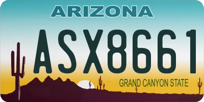 AZ license plate ASX8661