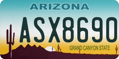 AZ license plate ASX8690