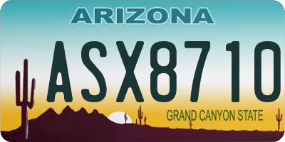 AZ license plate ASX8710