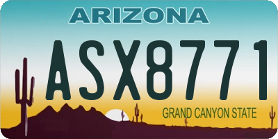 AZ license plate ASX8771