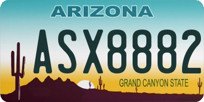 AZ license plate ASX8882