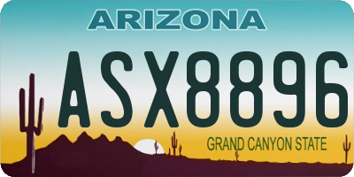 AZ license plate ASX8896
