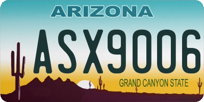 AZ license plate ASX9006