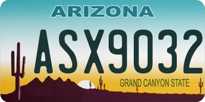 AZ license plate ASX9032
