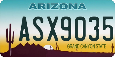 AZ license plate ASX9035