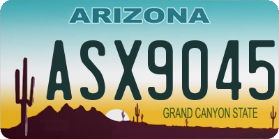 AZ license plate ASX9045