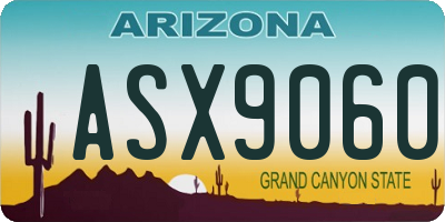 AZ license plate ASX9060