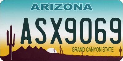 AZ license plate ASX9069