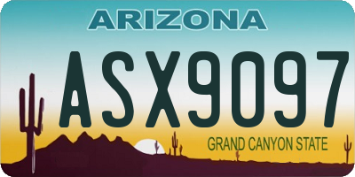 AZ license plate ASX9097