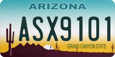 AZ license plate ASX9101