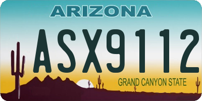 AZ license plate ASX9112