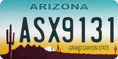 AZ license plate ASX9131