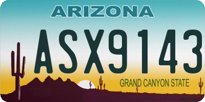 AZ license plate ASX9143