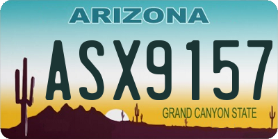 AZ license plate ASX9157