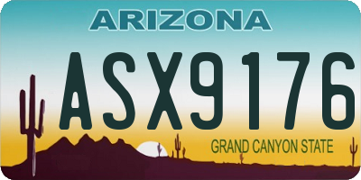 AZ license plate ASX9176