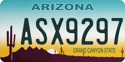 AZ license plate ASX9297