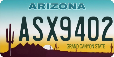 AZ license plate ASX9402