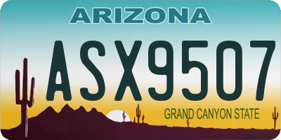 AZ license plate ASX9507