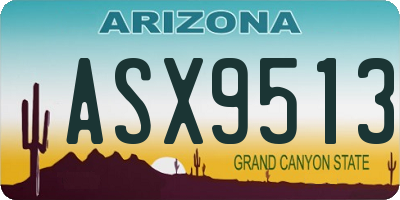 AZ license plate ASX9513