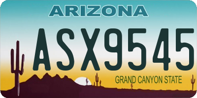 AZ license plate ASX9545