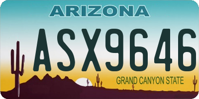 AZ license plate ASX9646
