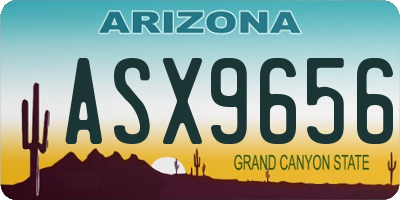 AZ license plate ASX9656