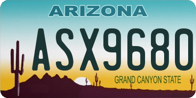 AZ license plate ASX9680