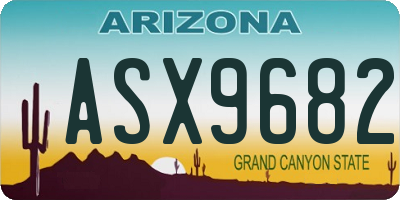 AZ license plate ASX9682