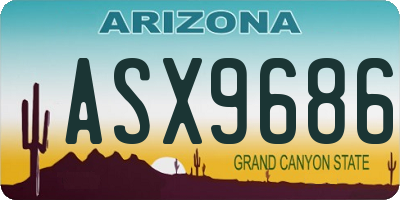 AZ license plate ASX9686