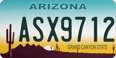 AZ license plate ASX9712