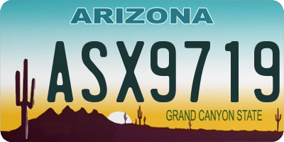 AZ license plate ASX9719