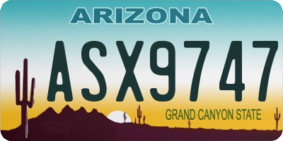 AZ license plate ASX9747