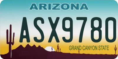 AZ license plate ASX9780