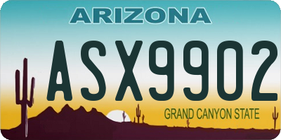 AZ license plate ASX9902
