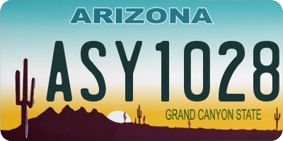 AZ license plate ASY1028