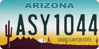 AZ license plate ASY1044