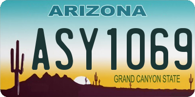 AZ license plate ASY1069
