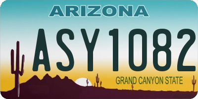 AZ license plate ASY1082