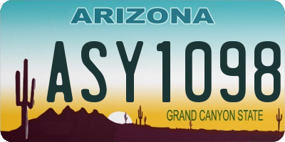 AZ license plate ASY1098