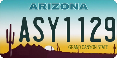 AZ license plate ASY1129