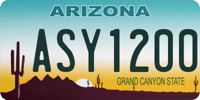AZ license plate ASY1200