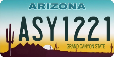 AZ license plate ASY1221
