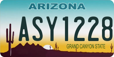 AZ license plate ASY1228